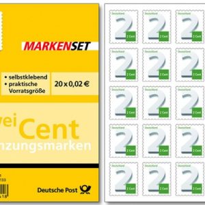 Ergänzungsmarke 20Ct 10er Set - selbstklebend